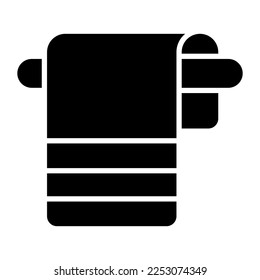 Hermoso diseño vectorial de toalla de percha, equipo de limpieza corporal
