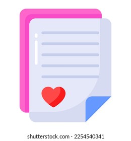 Beautiful vector design of love letter, valentine greetings
