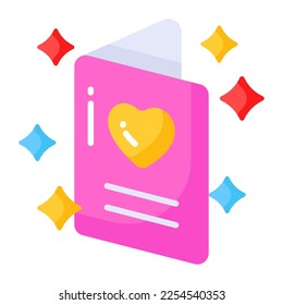 Beautiful vector design of valentine day greeting card, modern style