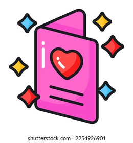 Beautiful vector design of valentine day greeting card, modern style