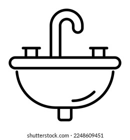 Beautiful vector design of washbasin, bathroom accessory