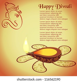 beautiful vector diya of diwali