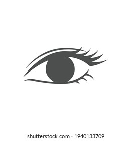 Beautiful vector eye with eyebrow