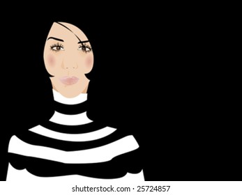 Beautiful vector fashion illustration
