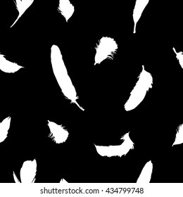 Beautiful vector feathers background, the idea of textiles, feathers vector
