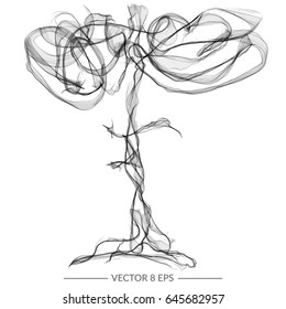 Beautiful vector figure. Hand drawn linear abstract pattern for banners, logo, postcards, wallpapers etc.