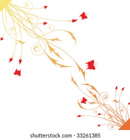 beautiful vector floral abstract background