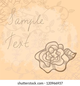 Beautiful vector floral background with a place for your text