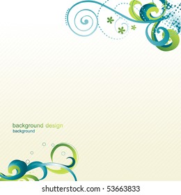 beautiful vector floral design with butterfly