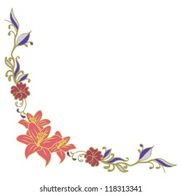 Beautiful vector floral element for design