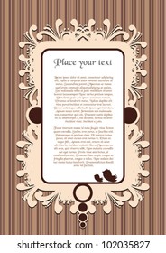 A beautiful vector floral frame