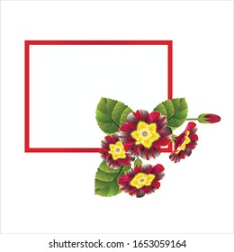 Beautiful vector floral frame template for design purposes