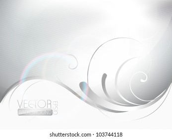 bello vector estilo floral onda arte