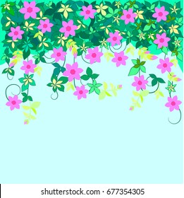  Beautiful vector floral summer pattern background . Perfect for wallpapers, web page backgrounds, surface textures, textile.