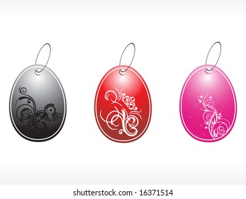 beautiful vector floral tags set