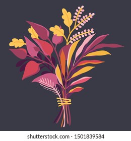 Beautiful vector flower arrangement. Delicate bouquet