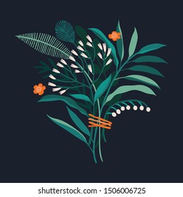 Beautiful vector flower arrangement. Delicate bouquet