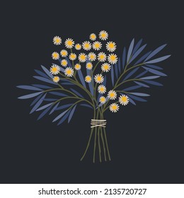 Beautiful vector flower arrangement. Delicate bouquet