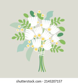 Bonito arreglo de flores vectoriales. Delicado ramo