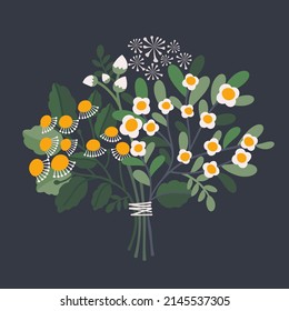 Beautiful vector flower arrangement. Delicate bouquet