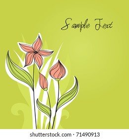 Beautiful Vector Flower Background