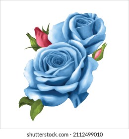 Beautiful vector flower bunch with white background 