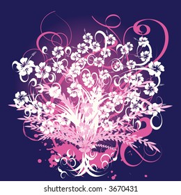 beautiful vector flower design