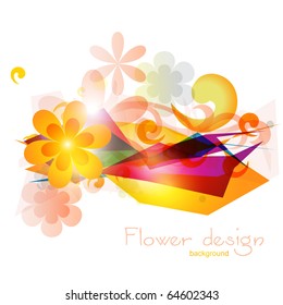 beautiful vector flower design art