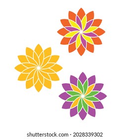 Hermosa ilustración de diseño de flores vectoriales.