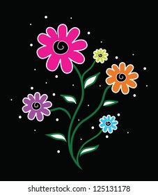 Beautiful vector flowers