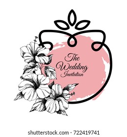 Beautiful vector flowers. Hand drawn flowers vector. Unusual beautiful flowers graphics.