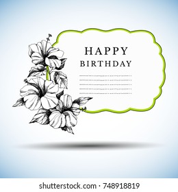 Beautiful vector flowers. Hand drawn flowers vector. Unusual beautiful flowers graphics.