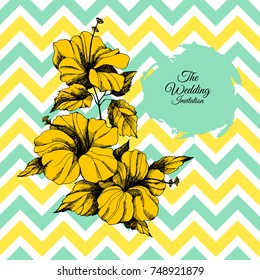 Beautiful vector flowers. Hand drawn flowers vector. Unusual beautiful flowers graphics.