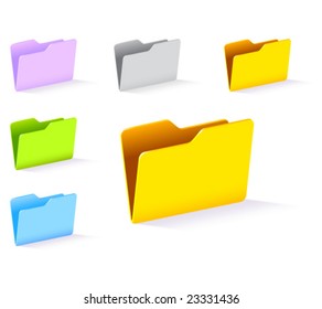 Beautiful vector folders for web design