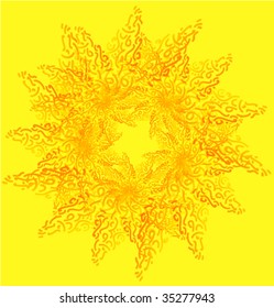 Beautiful vector fractal in the form of a flower.