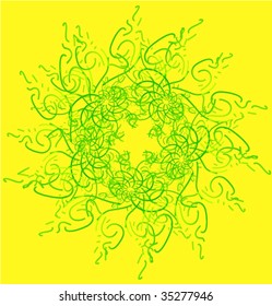 Beautiful vector fractal in the form of a flower.