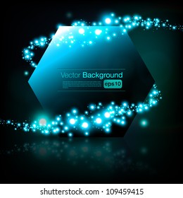 Beautiful vector frame with shimmering vortex