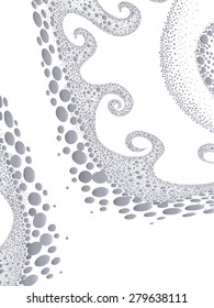 beautiful vector geometric composition, unusual dotted technique