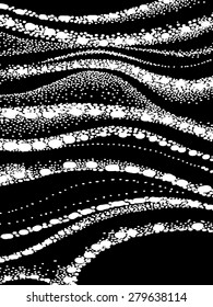 beautiful vector geometric composition, unusual dotted technique