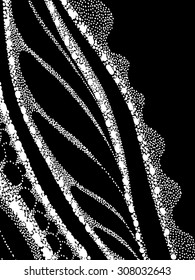beautiful vector geometric composition, unusual dotted technique