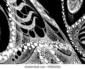beautiful vector geometric composition, unusual dotted technique