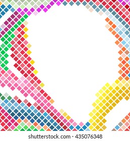 Beautiful vector geometric mosaic line background. Design element.