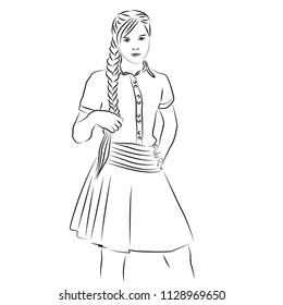 Beautiful vector girl