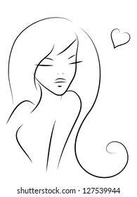 Beautiful vector girl