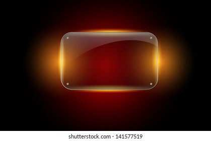 Beautiful vector glossy glass frame. Can be used for banner, frame, icon, template, layout, website. Looks so realistic.