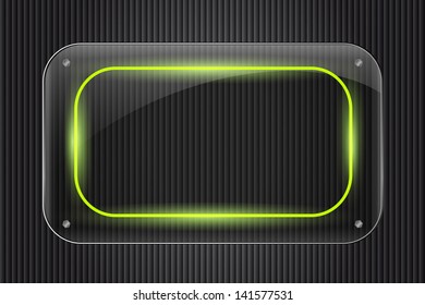 Beautiful vector glossy glass frame. Can be used for banner, frame, icon, template, layout, website. Looks so realistic.