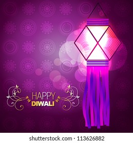 beautiful vector glowing lamp background illustration