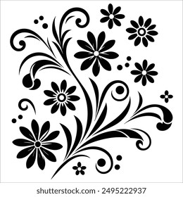 Beautiful vector graphic floral pattern design