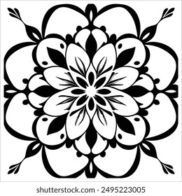 Diseño de patrón floral gráfico de Vector hermoso