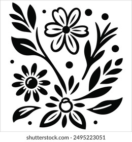 Beautiful vector graphic floral pattern design
